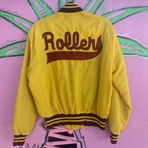 Photo detail:COOL! ROLLERS BOMBERS CHAIN STITCH  EMBROIDERED LOGO NYLON BUTTON UP JACKET