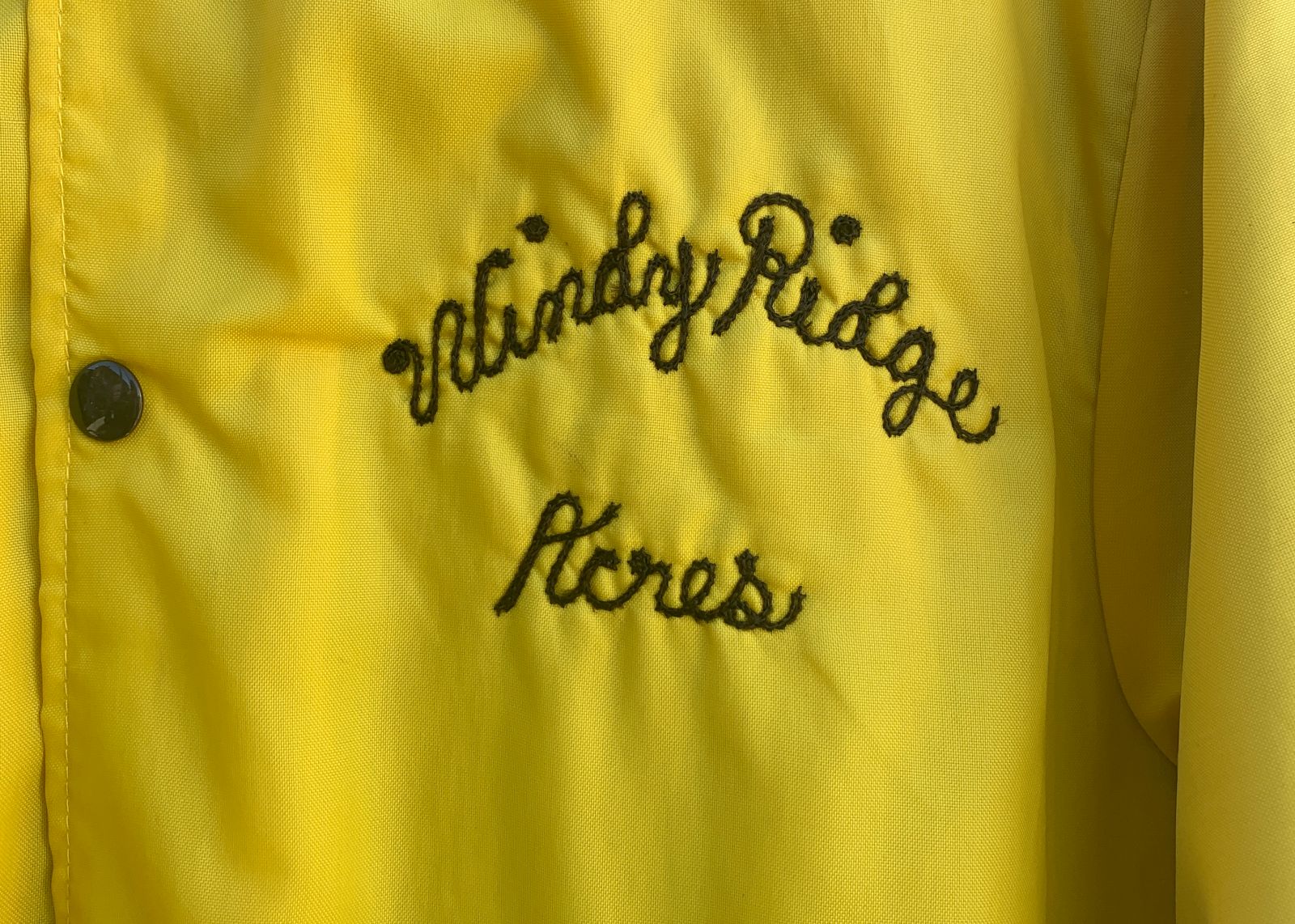 COOL! ROLLERS BOMBERS CHAIN STITCH  EMBROIDERED LOGO NYLON BUTTON UP JACKET