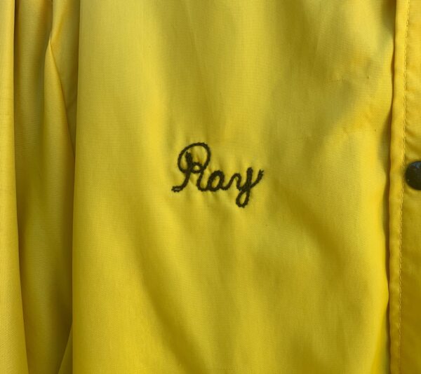 COOL! ROLLERS BOMBERS CHAIN STITCH  EMBROIDERED LOGO NYLON BUTTON UP JACKET