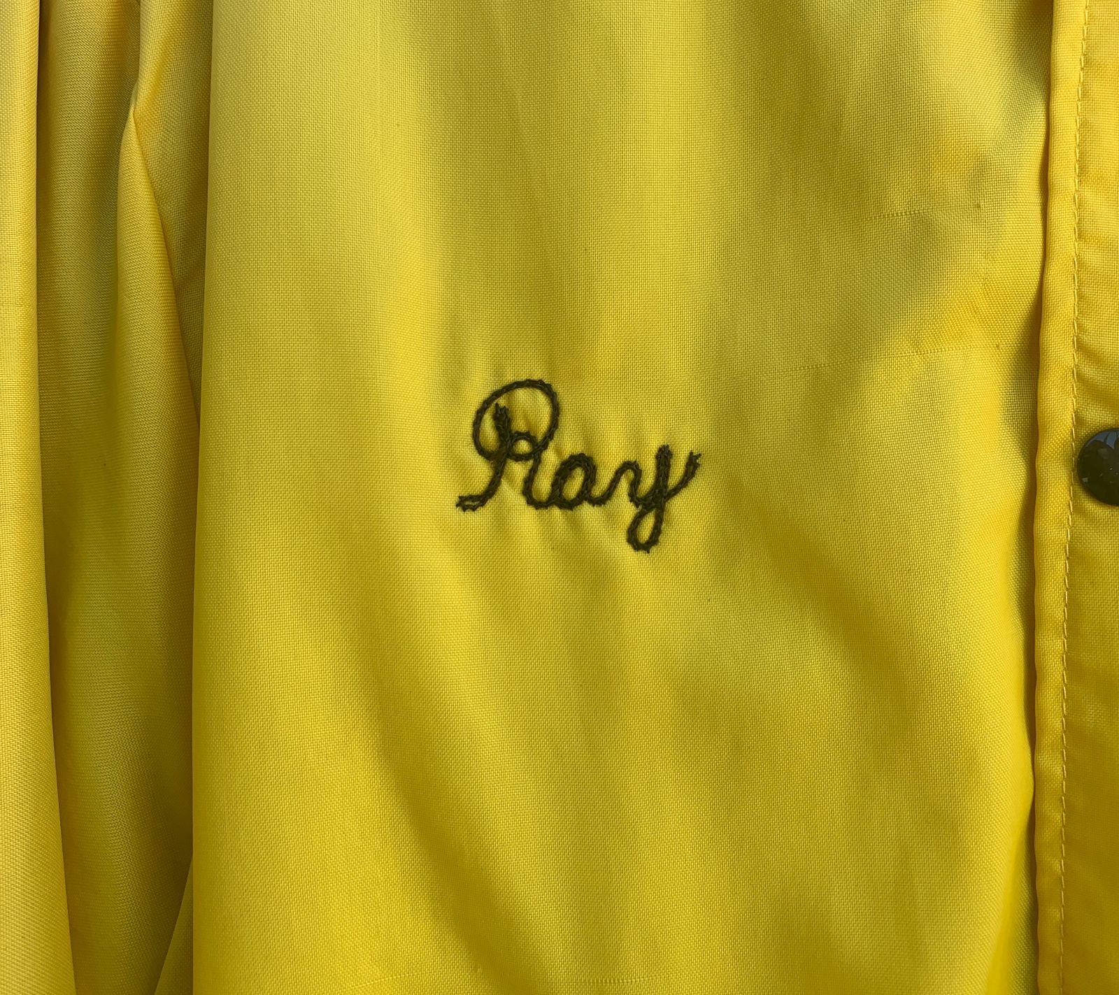 COOL! ROLLERS BOMBERS CHAIN STITCH  EMBROIDERED LOGO NYLON BUTTON UP JACKET