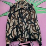 COOL! DENIM CAMOUFLAGE DESIGN  ZIP UP JACKET