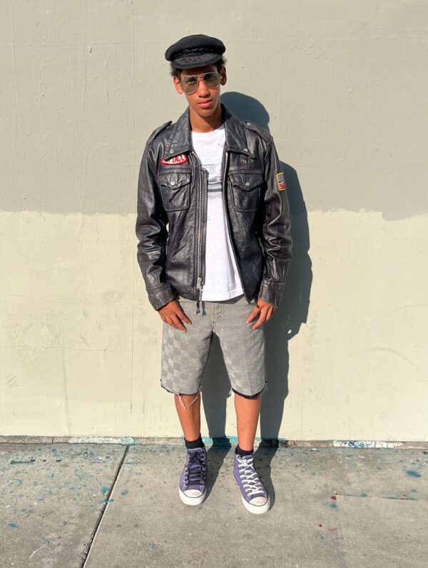 KILLER! BUTTER SOFT PLAID FLANNEL LINED LEATHER MOTORCYCLE JACKET