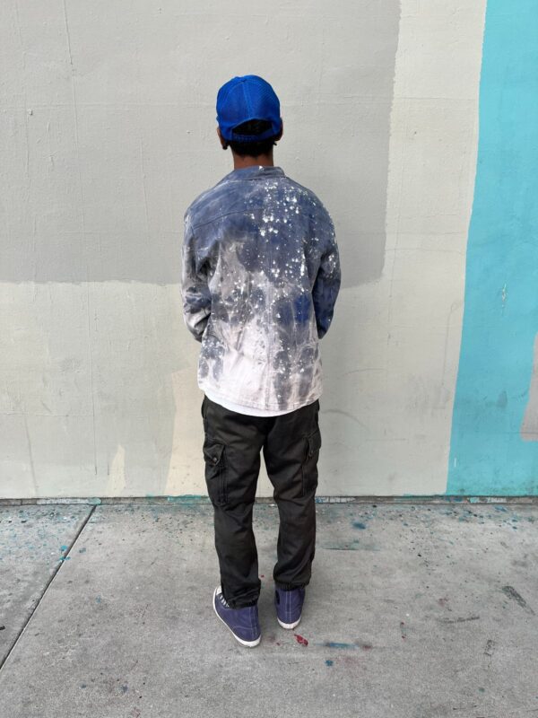 RAD! 100% COTTON EUROPEAN WORKWEAR JACKET BLEACH & PAINT SPLATTER