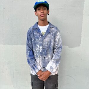 Photo detail:RAD! 100% COTTON EUROPEAN WORKWEAR JACKET BLEACH & PAINT SPLATTER