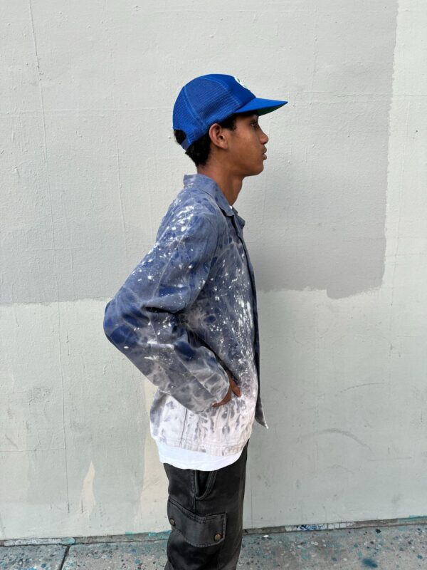 RAD! 100% COTTON EUROPEAN WORKWEAR JACKET BLEACH & PAINT SPLATTER