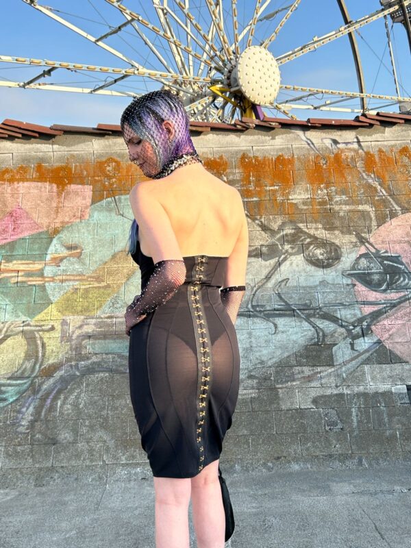 INSANE! FULL BODY MESH SHAPEWEAR CORSET DRESS FULL BACK HOOKS AND EYE