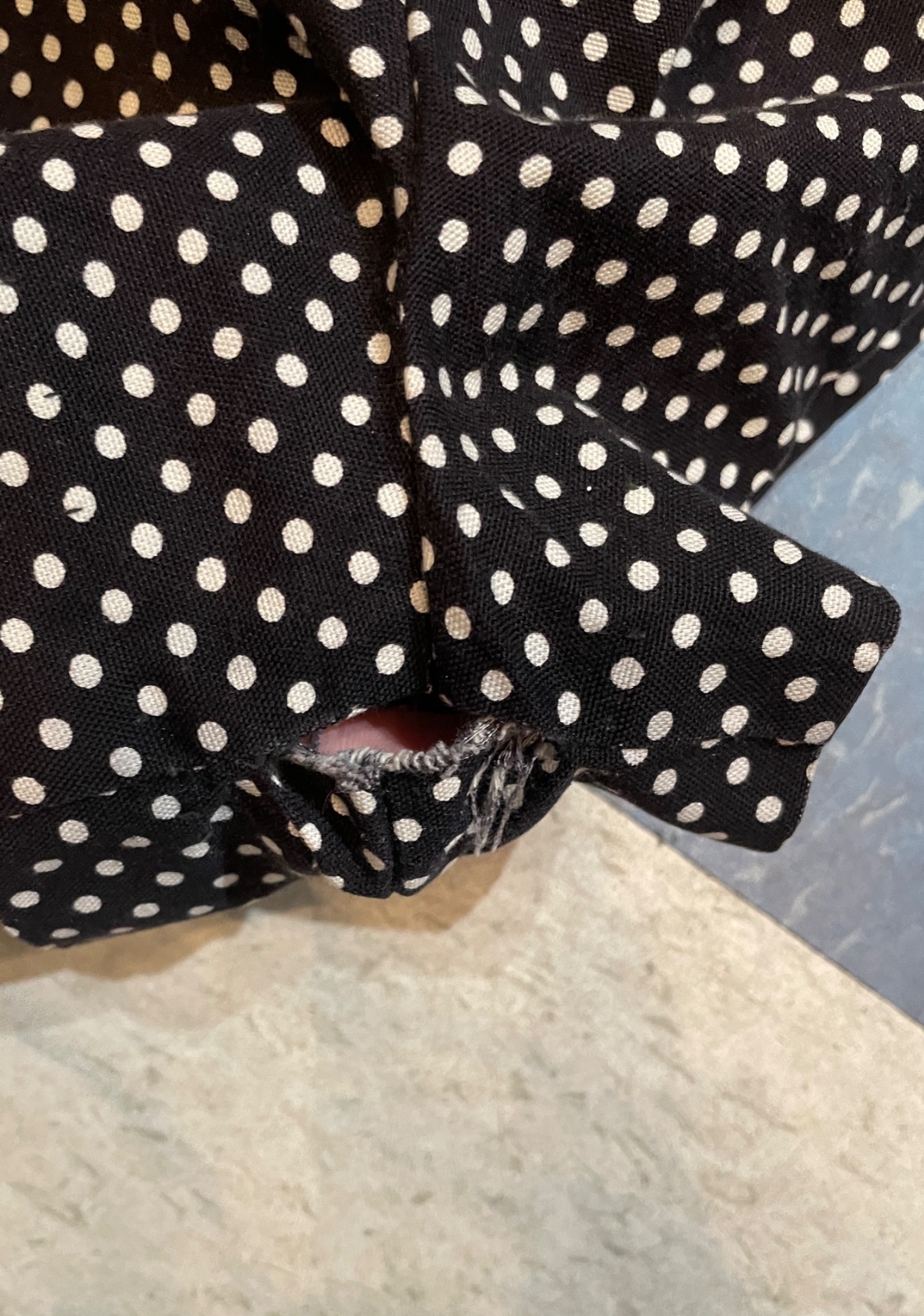 HANDMADE RETRO SLEEVELESS POLKADOT ROMPER, FLOWER APPLIQUE