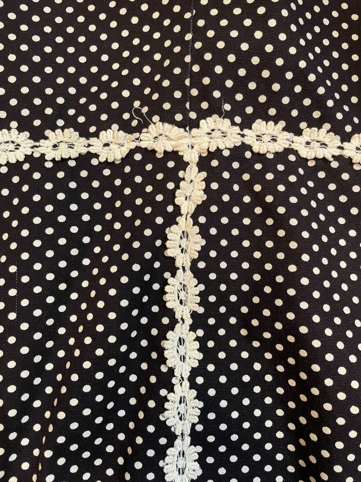 HANDMADE RETRO SLEEVELESS POLKADOT ROMPER, FLOWER APPLIQUE