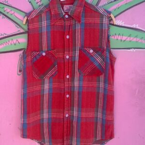 Photo detail:RAD! HEAVY SOFT FLANNEL CUT-SLEEVE BUTTON UP SHIRT