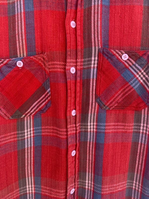 RAD! HEAVY SOFT FLANNEL CUT-SLEEVE BUTTON UP SHIRT