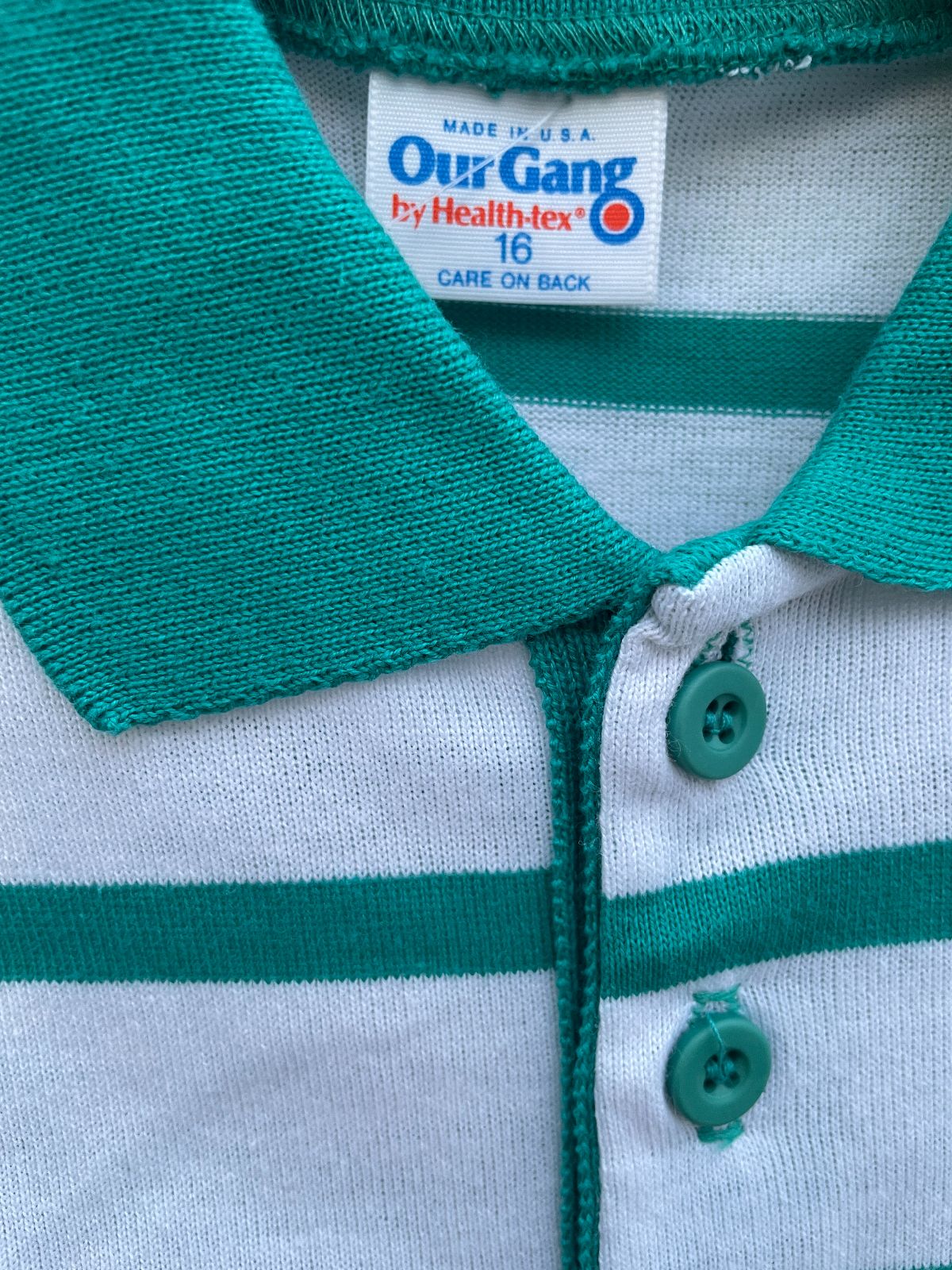 *AS-IS* 1980S DEADSTOCK UPCYCLED & CROPPED! STRIPED POLO SHIRT