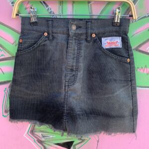 Photo detail:*AS-IS* RAD! 1970S LEVIS WHITE TAB MODIFIED CORDUROY MINI SKIRT