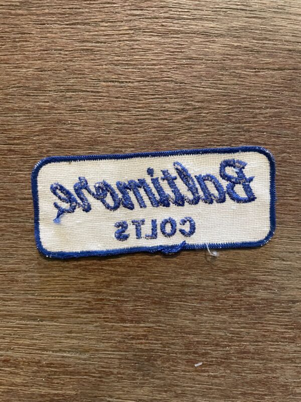 RETRO BALTIMORE COLTS EMBROIDERED PATCH