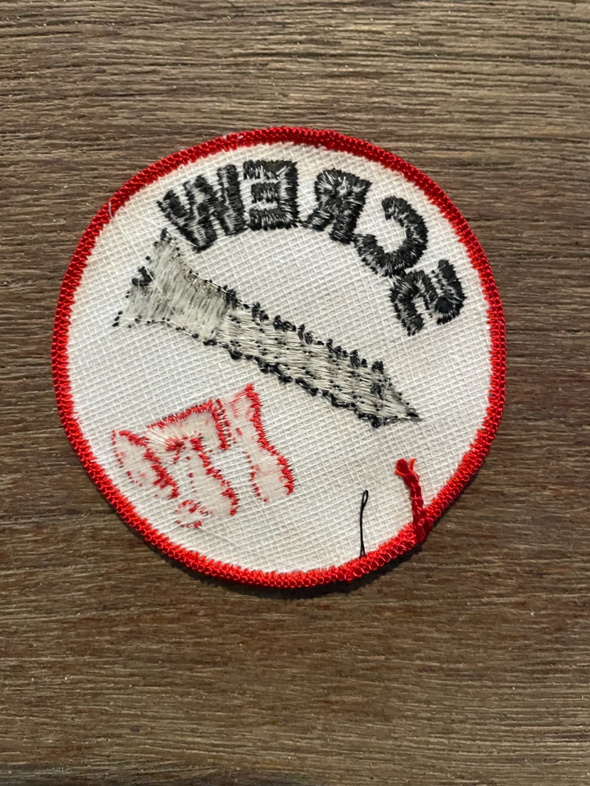 RETRO SCREW IT EMBROIDERED CIRCLE PATCH