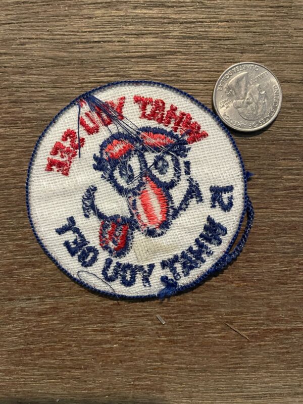 RETRO WHAT YOU SEE IS WHAT YOU GET SILLY FACE EMBROIDERED CIRCULAR PATCH