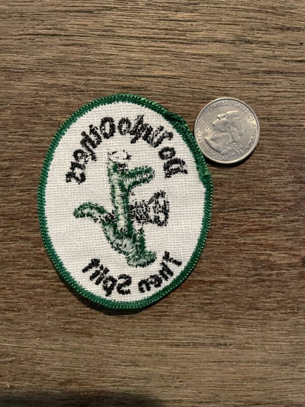 RETRO DO UNTO OTHERS THEN SPIT ALLIGATOR W/ SCREW EMBROIDERED PATCH