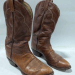 PERFECTLY DISTRESSED ALMOND TOE COWBOY BOOTS, CLOUD STITCH