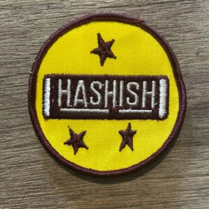 Photo detail:RETRO PARODY HASHISH HERSHEY EMBROIDERED PATCH