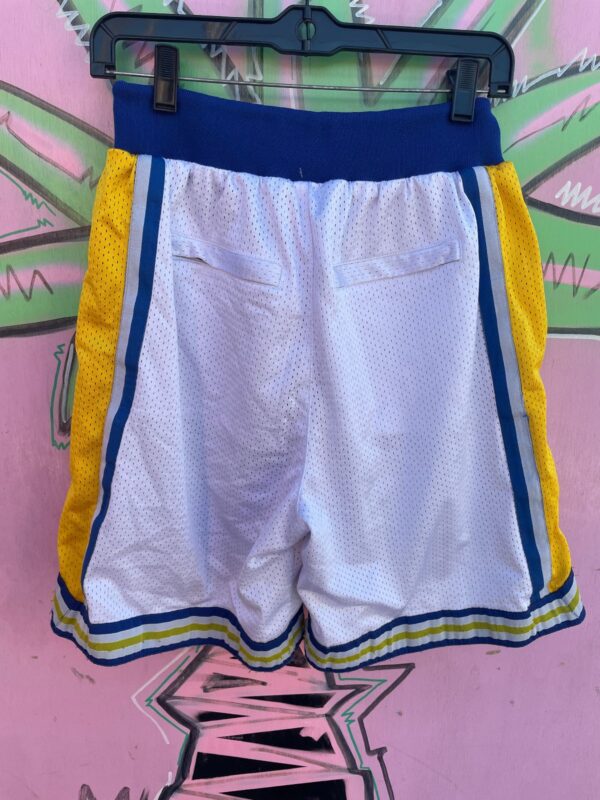 EMBROIDERED OAKLAND 2-TONE BASKETBALL SHORTS - GOLDEN STATE WARRIORS  COLORWAY