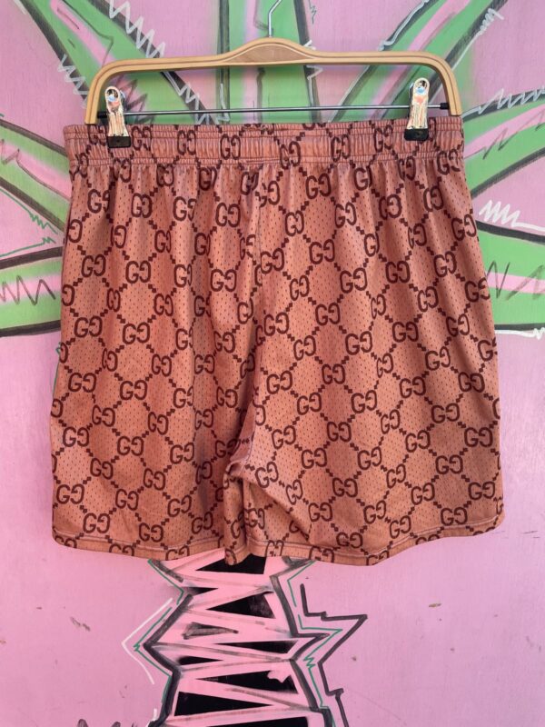 MESH BOOTLEG GUCCI PRINT BASKETBALL SHORTS