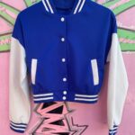 CUTE! CROPPED SMALL FIT BASEBALL JACKET