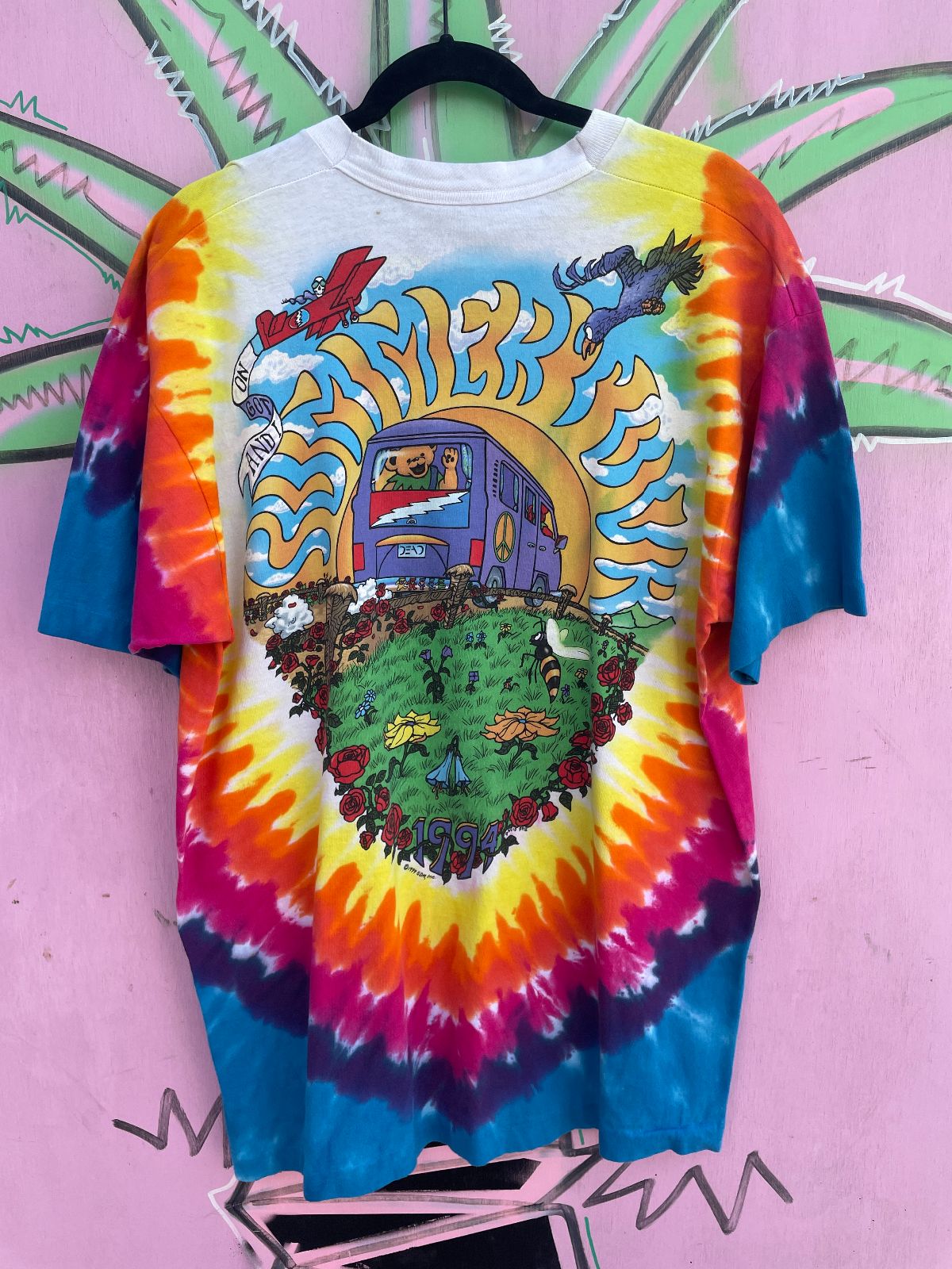 *AS-IS* RAD! GRATEFUL DEAD 1994 SUMMER TOUR TIE-DYE SINGLE STITCH GRAPHIC T-SHIRT