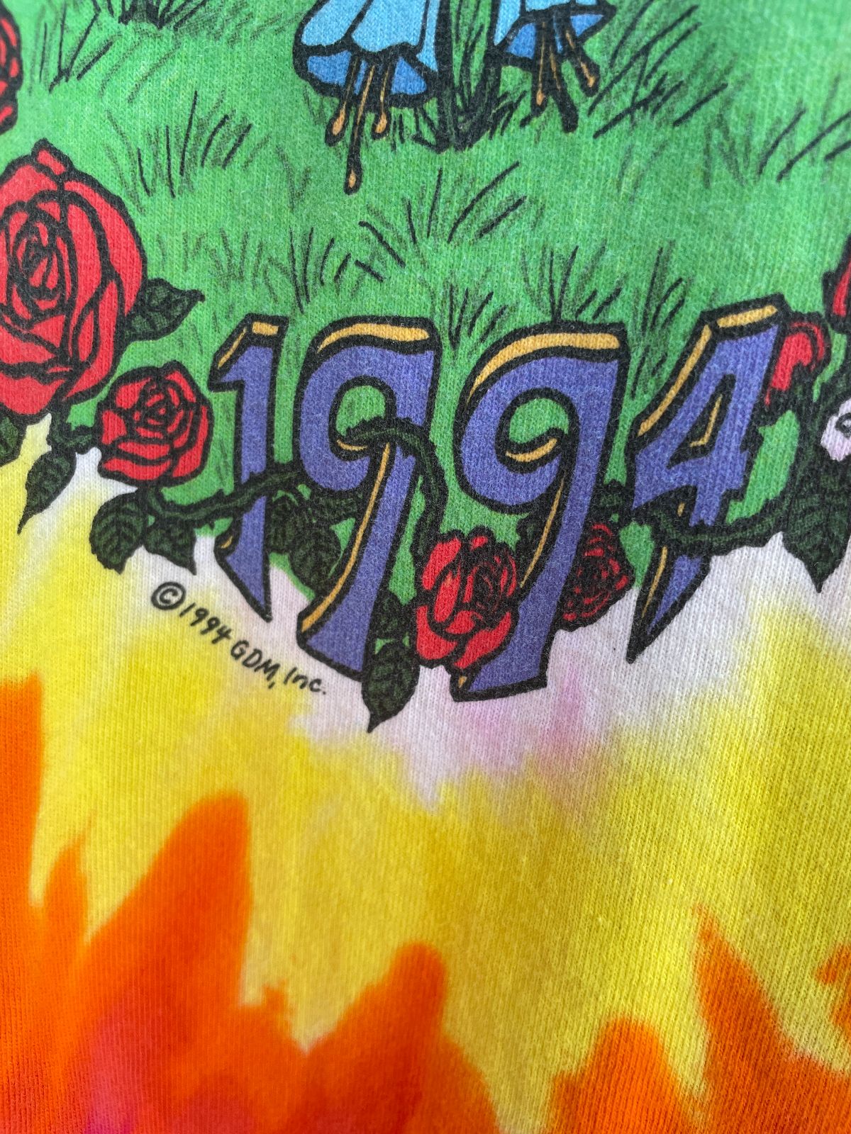 *AS-IS* RAD! GRATEFUL DEAD 1994 SUMMER TOUR TIE-DYE SINGLE STITCH GRAPHIC T-SHIRT
