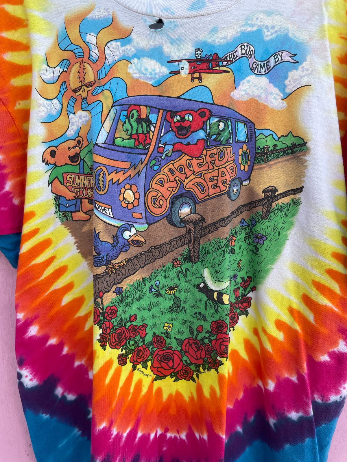 *AS-IS* RAD! GRATEFUL DEAD 1994 SUMMER TOUR TIE-DYE SINGLE STITCH GRAPHIC T-SHIRT