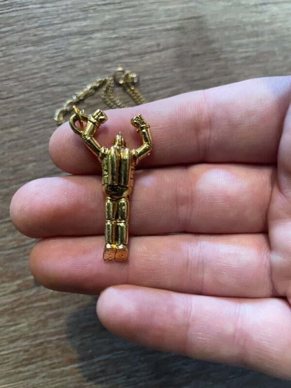 MINI SPACE ROBOT PENDENT NECKLACE
