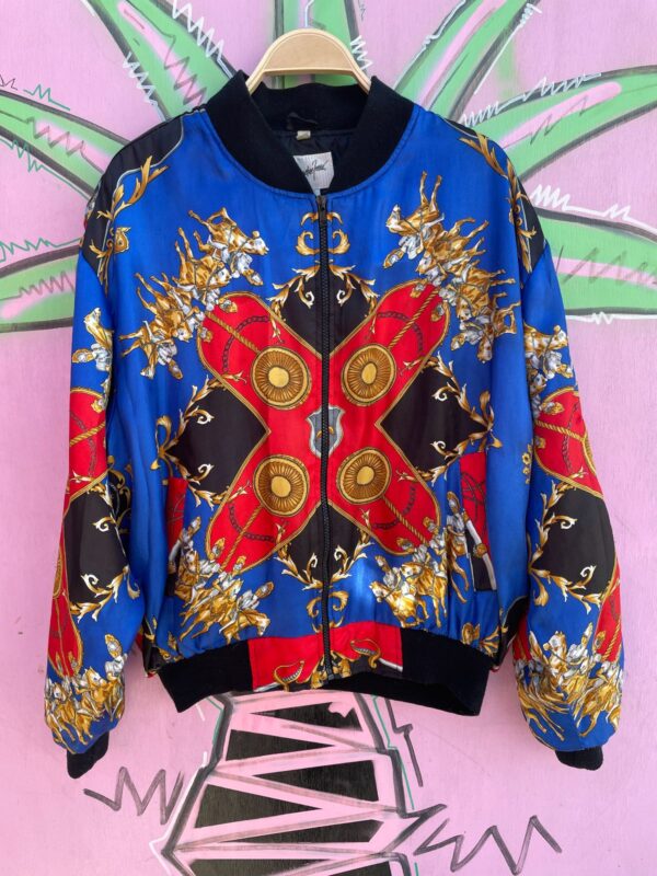 Equestrian Print Baroque Bomber Jacket | Boardwalk Vintage