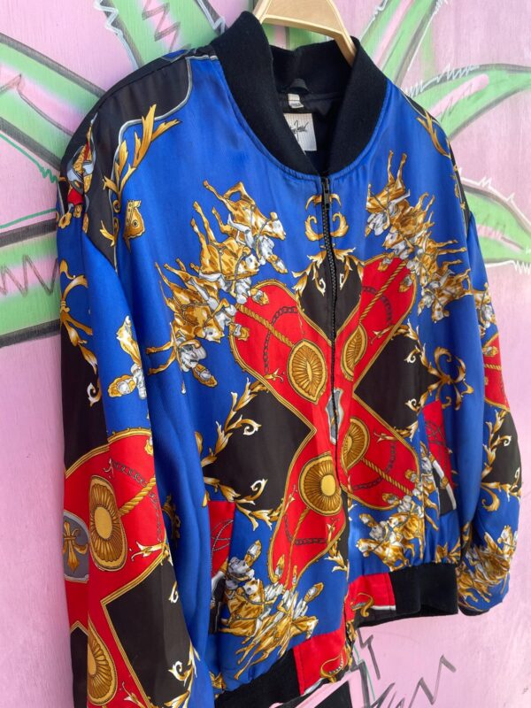 EQUESTRIAN PRINT BAROQUE BOMBER JACKET