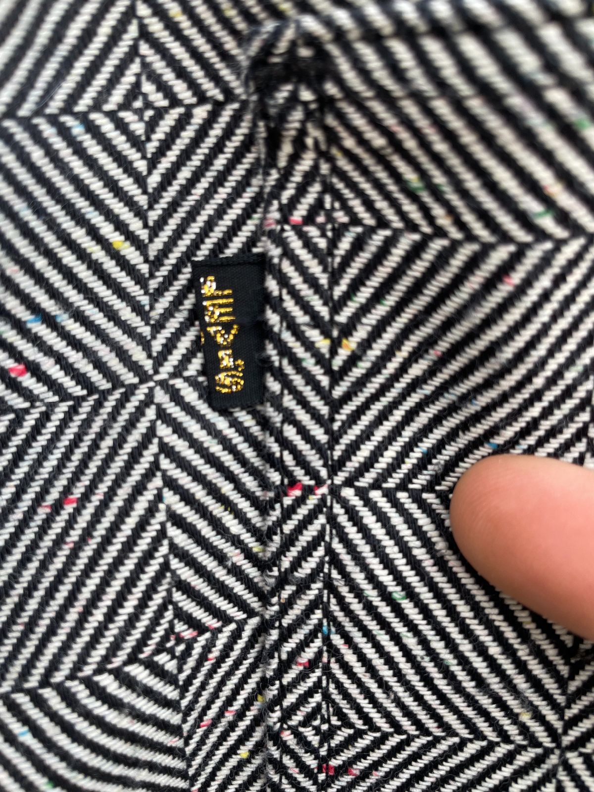 THE F#CKING COOLEST!!! BIG E LEVIS LINED GEOMETRIC WOVEN CUT OFF PANTS