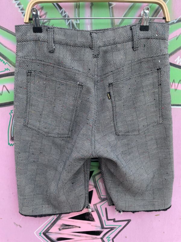 THE F#CKING COOLEST!!! BIG E LEVIS LINED GEOMETRIC WOVEN CUT OFF PANTS