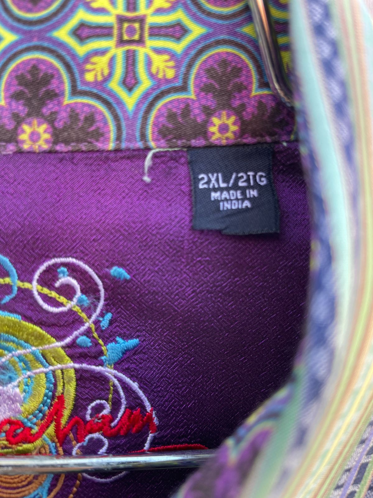 VERTICAL STRIPED ORNATE RIBBON INSPIRED WEAVE LONG SLEEVE BUTTON DOWN SHIRT