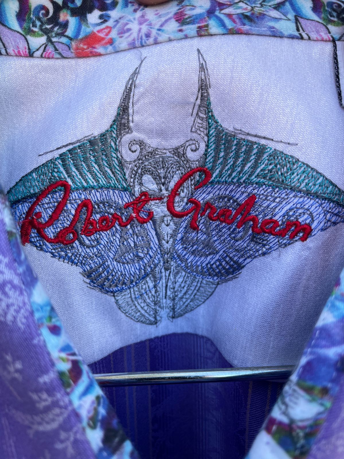 VERTICAL STRIPED & ORNATE WEAVE LONG SLEEVE BUTTON DOWN SHIRT, EMBROIDERED PLACKET