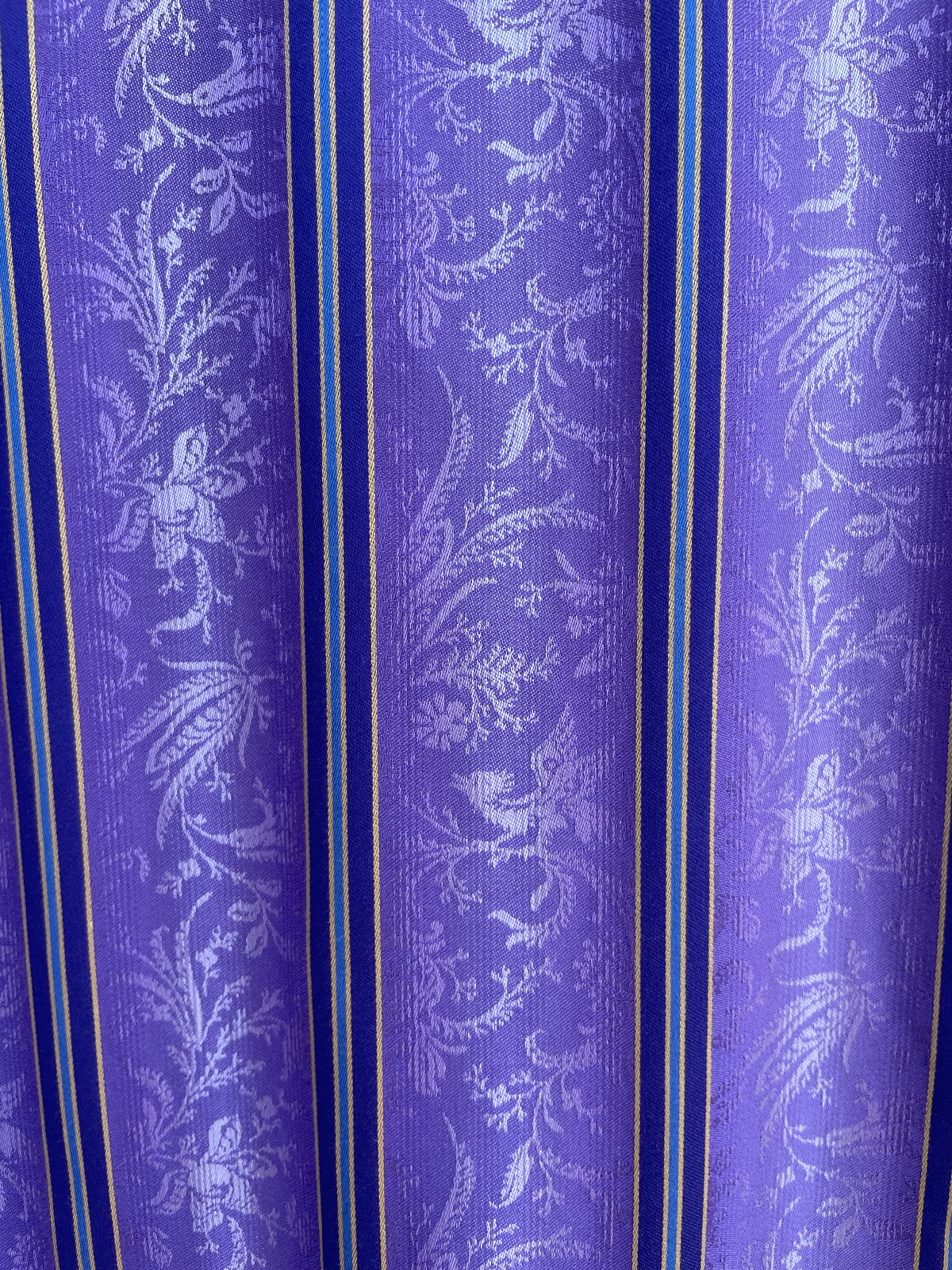 VERTICAL STRIPED & ORNATE WEAVE LONG SLEEVE BUTTON DOWN SHIRT, EMBROIDERED PLACKET