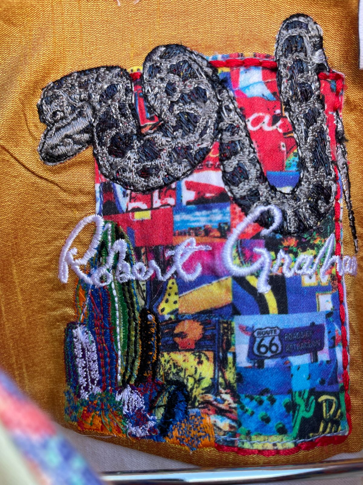 WOW! COLORFUL PASTEL SUNSET PRINT LONG SLEEVE BUTTON DOWN SHIRT, EMBROIDERED DETAIL