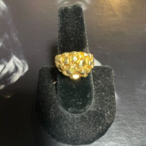 Photo detail:RETRO CHUNKY GOLD NUGGET PLATED RING
