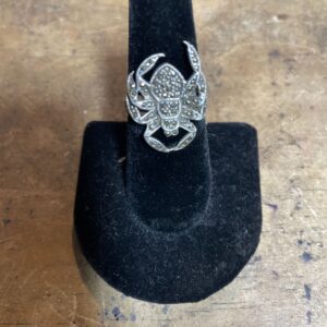 Photo detail:RAD! 925 STERLING SILVER ENCRUSTED SPIDER RING