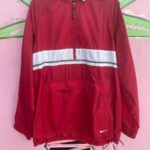 1990S OVERSIZED HOODED NYLON PULLOVER WINDBREAKER JACKET