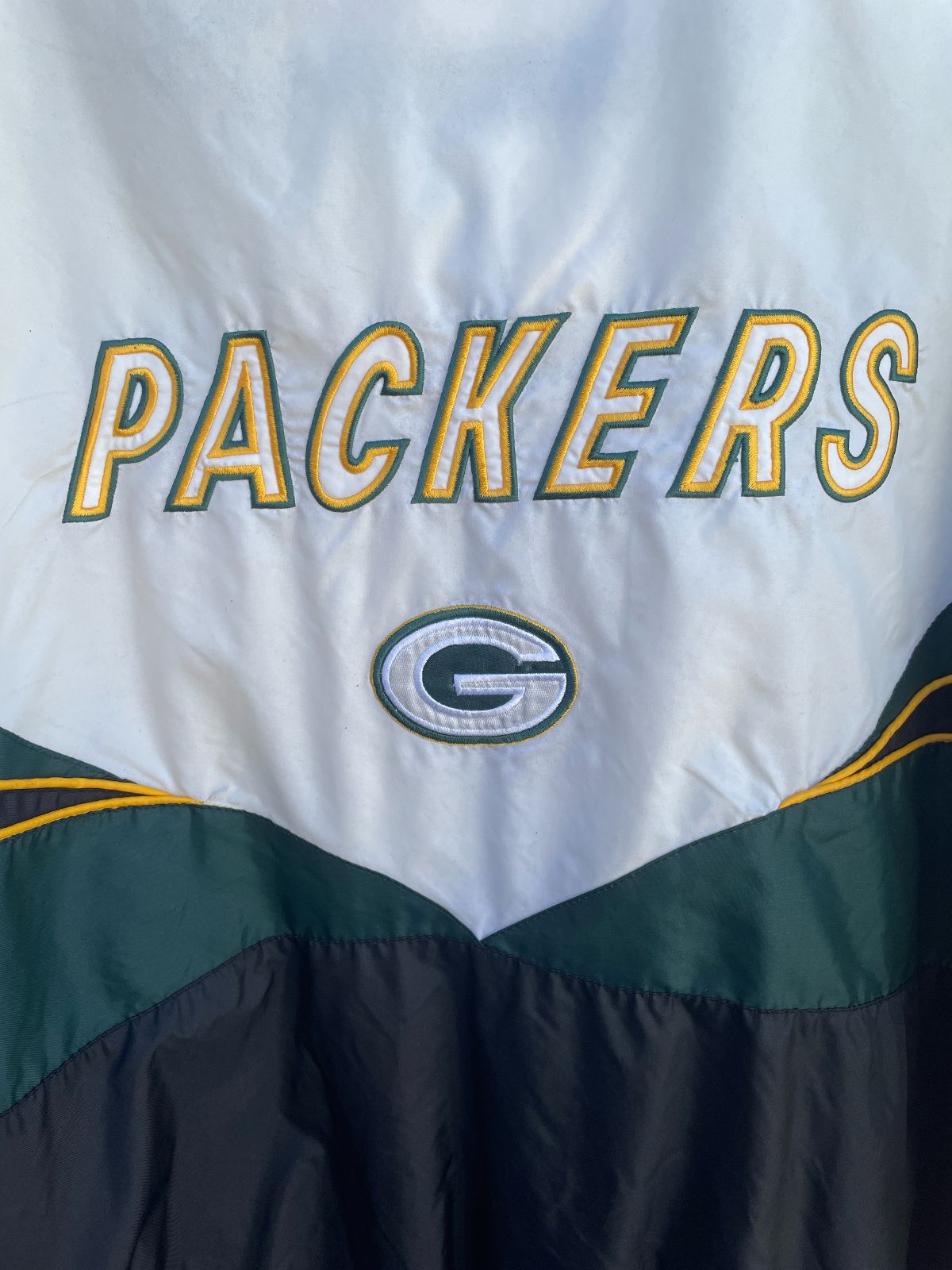 1990S NYLON COLORBLOCK GREEN BAY PACKERS WINDBREAKER & PANTS JACKET