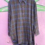 EUROPEAN MADE VERTICAL STRIPED BRUSHED COTTON FLANNEL STYLE SHIRT