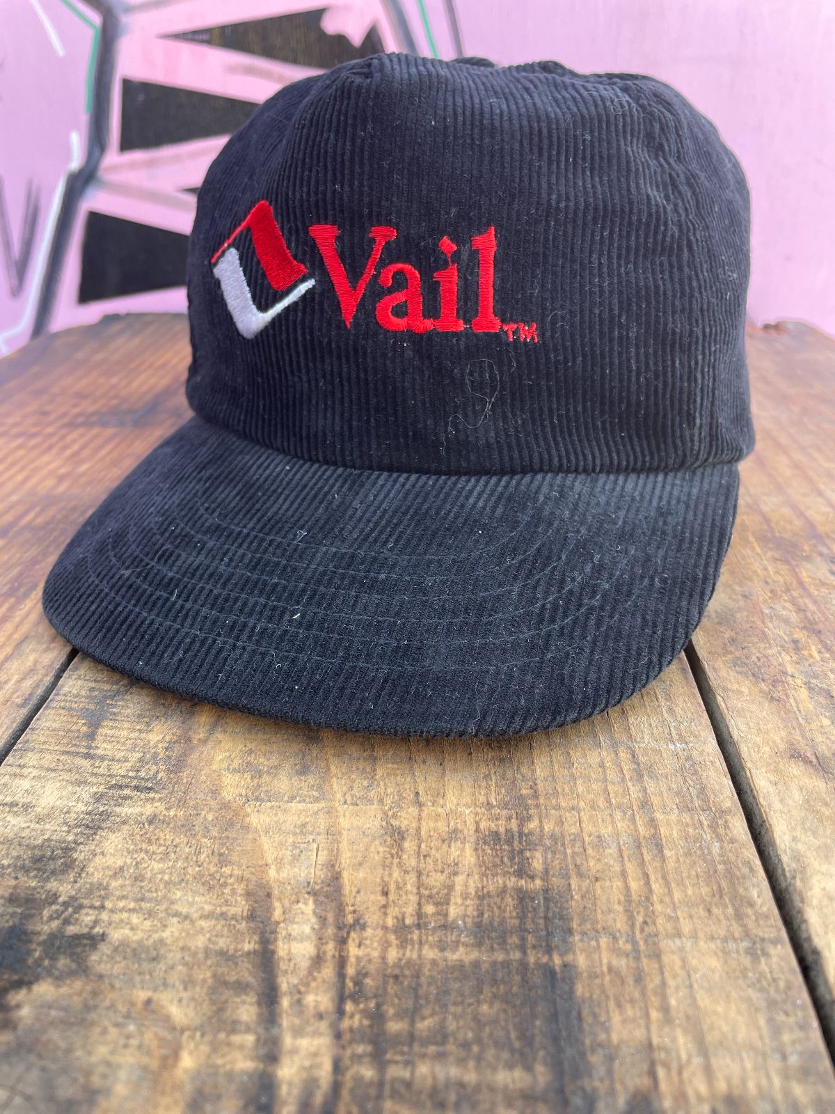 product details: VAIL EMBROIDERED CORDUROY SNAP BACK HAT photo