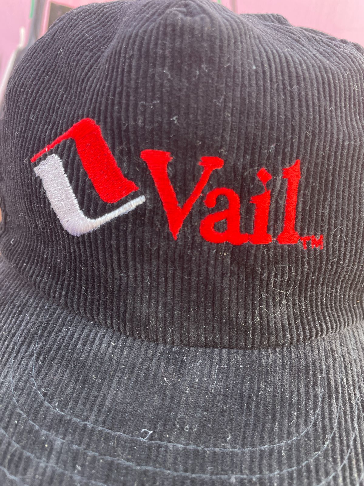 VAIL EMBROIDERED CORDUROY SNAP BACK HAT
