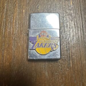 LAKERS NBA COLLECTIBLE LIGHTER METAL GRAPHIC LOGO - MADE IN USA in SILVER, PURPLE, YELLOW