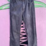 OVERDYED DISTRESSED DENIM PANTS