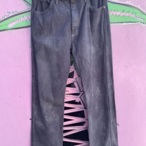 Photo detail:OVERDYED DISTRESSED DENIM PANTS
