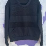 NEOPRENE STYLE MESH PANELED PULLOVER SWEATSHIRT