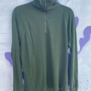 Photo detail:1990S SWEDISH MILITARY, QUARTER ZIP LONG SLEEVE THERMAL UNDER SHIRT