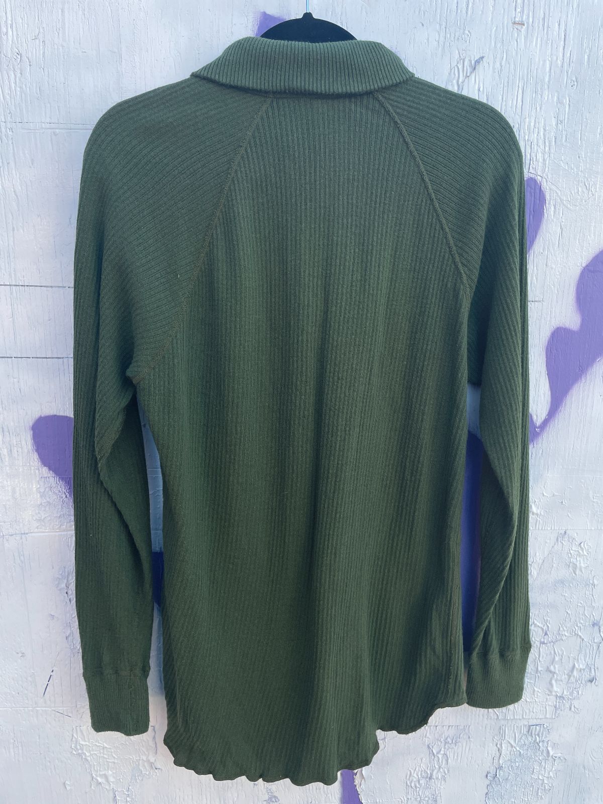 1990S SWEDISH MILITARY, QUARTER ZIP LONG SLEEVE THERMAL UNDER SHIRT